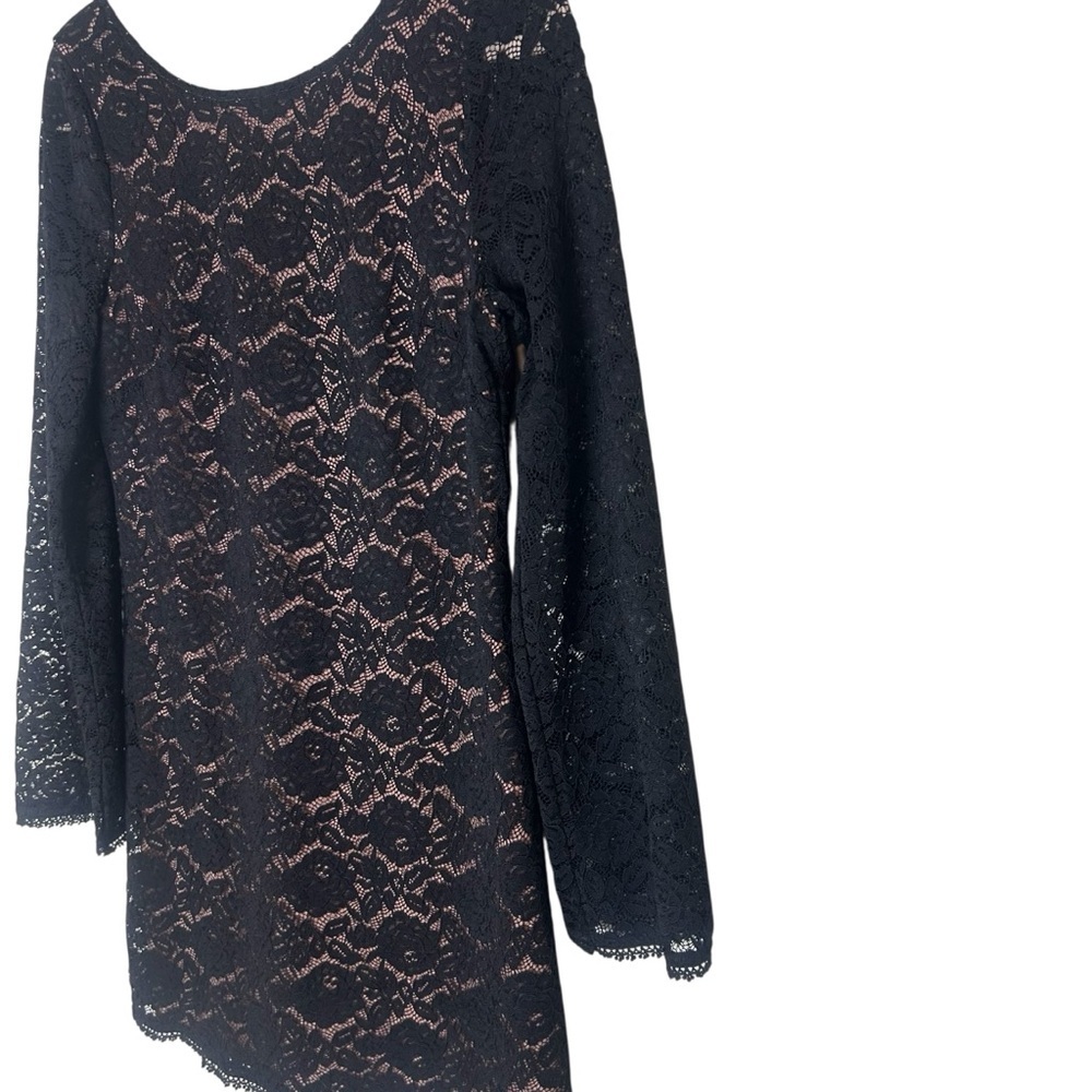 Gentle Fawn Hannah Dress- Black Lace Long Sleeve Mini Dress- Size Small - Picture 10 of 15